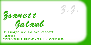 zsanett galamb business card